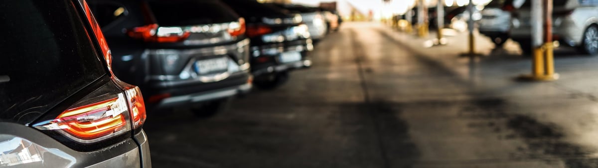 Vehicles parked in a row ready for wholesale